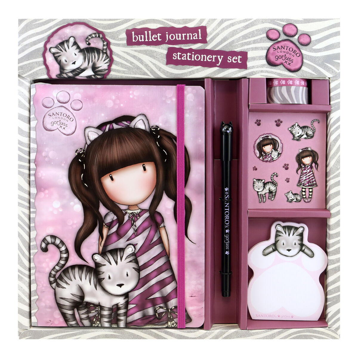 Set de Papelaria Gorjuss Ruby wild Cor de Rosa Cinzento